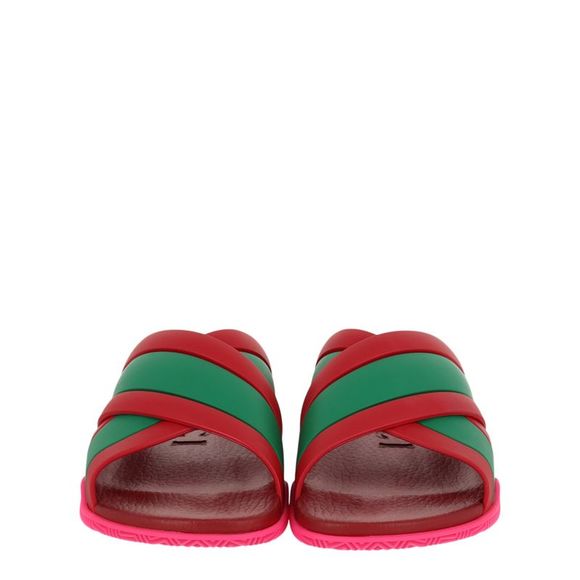 Gucci Rubber Web Striped Sandals - Picture 5 of 6